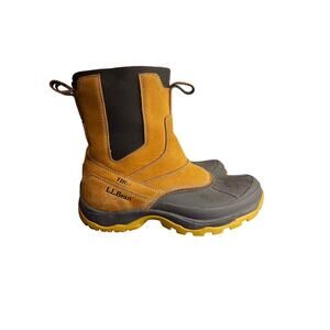 L.L.Bean Chelsea Duck Boots Mens 8M Brown‎ Leather Waterproof Primaloft Classic